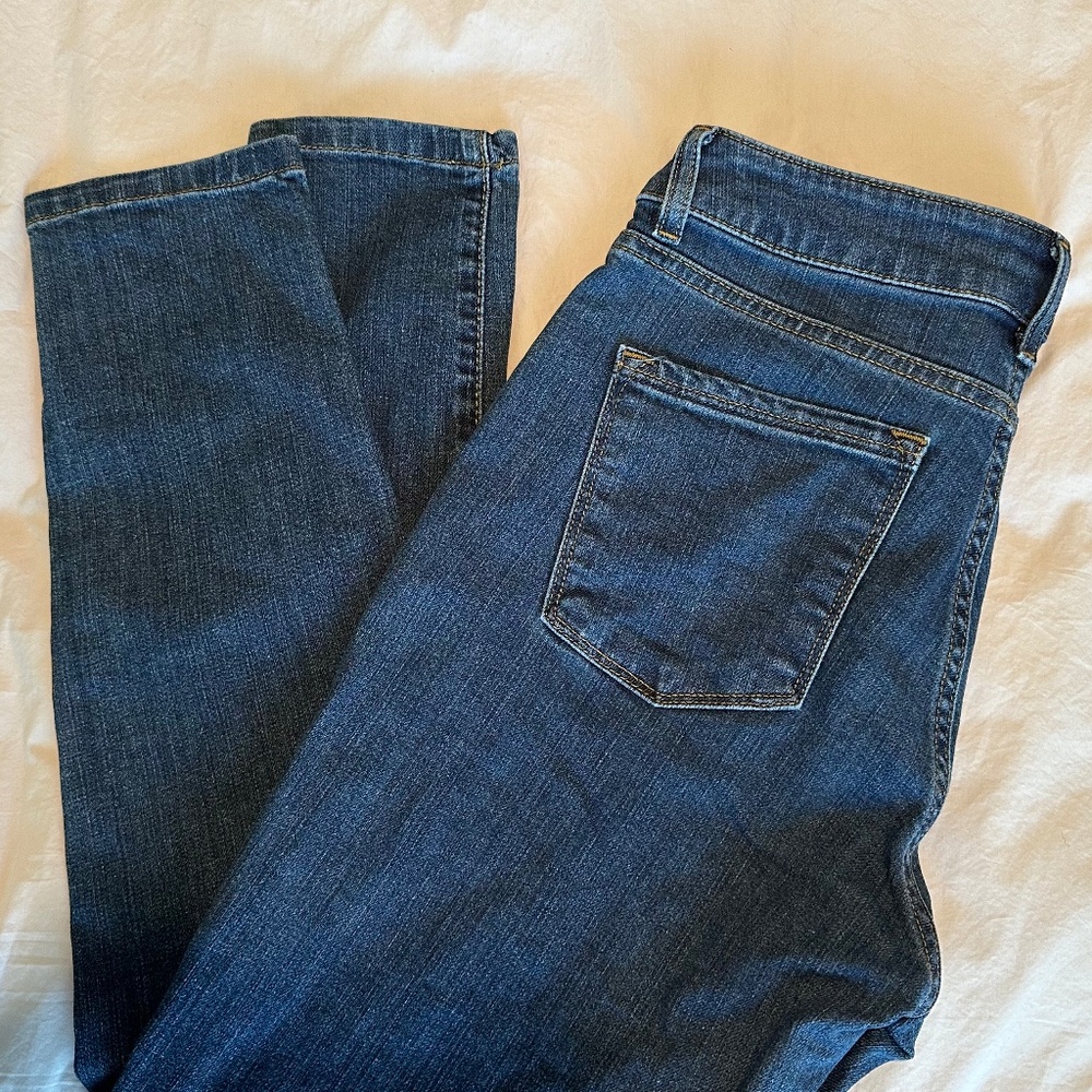 LLBean high-rise skinny leg jeans size 4P